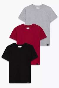 Men’s Hype T-shirt’s 3 pack in black, red & grey or blue version below £9.99 + Free delivery with code @ Debenhams