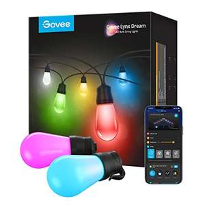 Govee Smart Outdoor LED String Lights - 15M / IP65 Waterproof & Smart App Controlled - Use Voucher - Sold by Govee UK