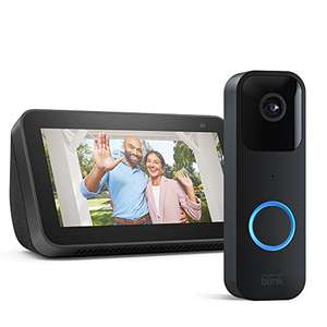 Blink Video Doorbell + Sync Module 2 + Echo Show 5 Charcoal | Wired or wire free (Black) - £94.98 @ Amazon
