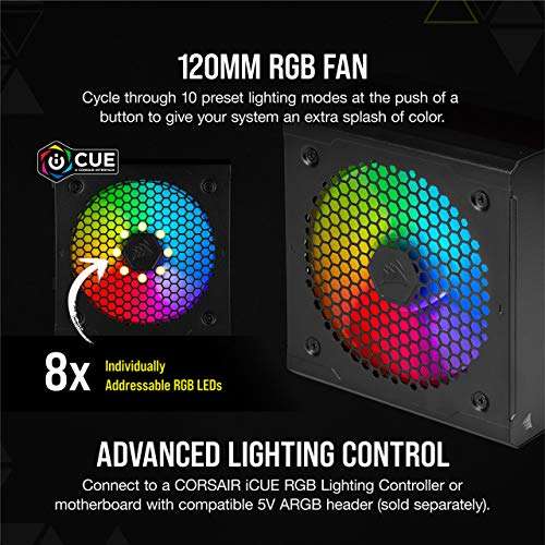 Corsair CX650F fully modular 650w RGB PSU, Black - £48.48 @ Amazon
