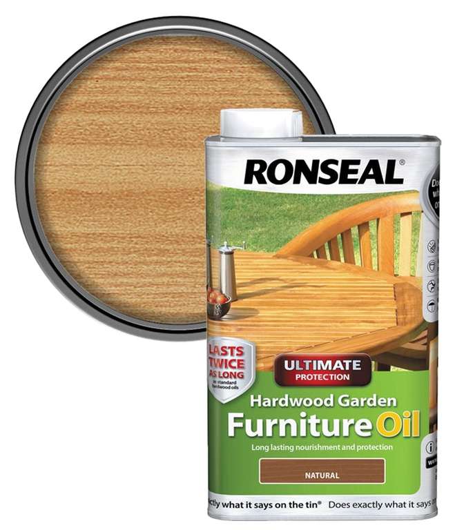 Ronseal Hardwood Furniture Oil Natural Clear 1L - £5 Click & Collect only @ Wickes