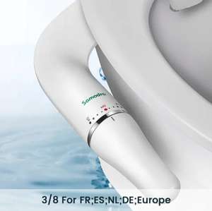 SAMODRA Toilet Bidet Ultra-Slim Bidet Toilet Seat Attachment With Brass Inlet Adjustable Water Pressure £24.75 w/code @ Aliexpress / SAMODRA