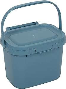 Addis 4.5L Kitchen Food Waste Compost Caddy Bin in Eco Blue