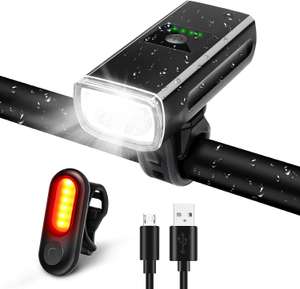 Bike Lights Front and Back 1200 Lumen Powerful LED Bike Light Set USB Rechargeable - Sold by BLOOM store / FBA