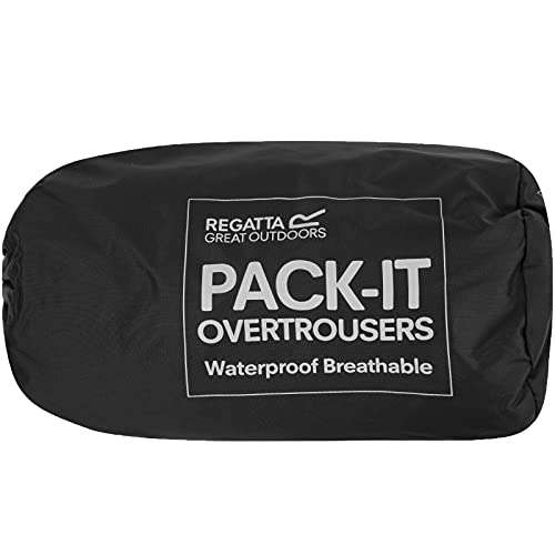 Regatta Mens Pack It Outdoor Waterproof Over Trousers - Black - Sizes S - 3XL £12.95 @ Amazon