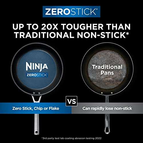 Ninja Foodi 9in1 PossiblePan No Stick Technology, Integrated Steamer/Strainer & Spatula, Induction Safe, Dishwasher Safe 10 Year Guarantee