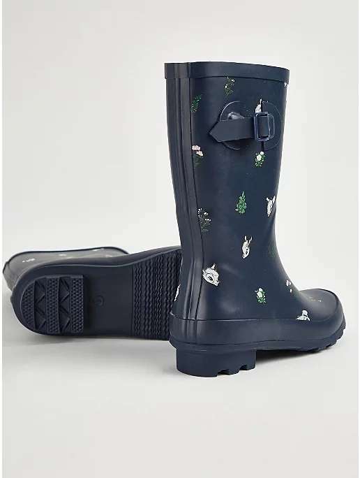 women's Disney Bambi Navy Wellington Boots sizes 5/6/7 available - £5 + Free Click and Collect @ Asda