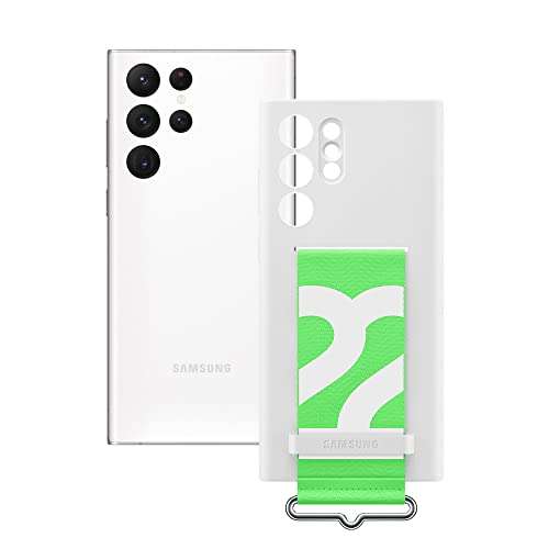 Samsung Official S22 Ultra Silicone Cover with Strap White £6.80 at Amazon