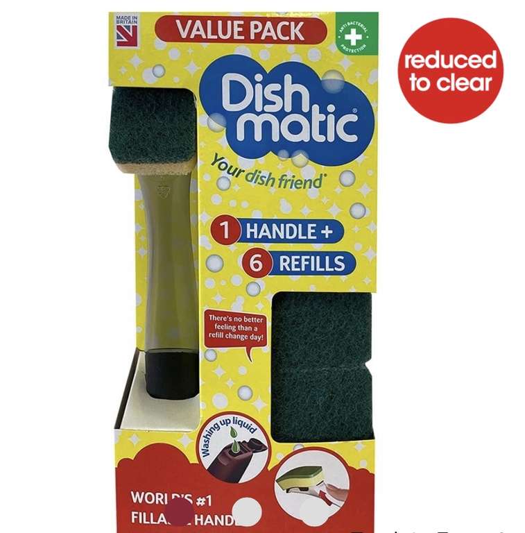 Dishmatic Value Pack Kit - 1 Handle + 6 Refills 50p Instore (Select Stores + Very Limited Stock) @ Wilko
