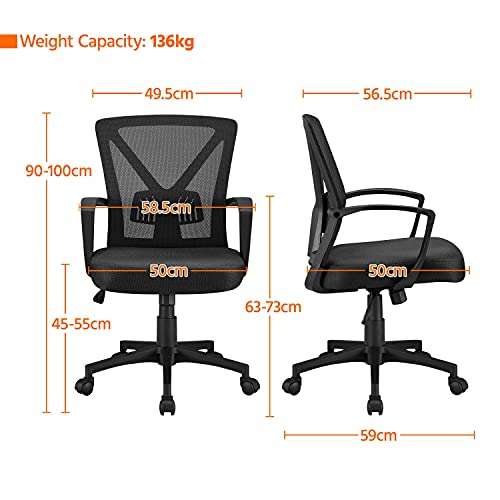 Yaheetech Adjustable Ergonomic Office Chair - £41.39 Delivered with Voucher @ Yaheetech UK / Amazon