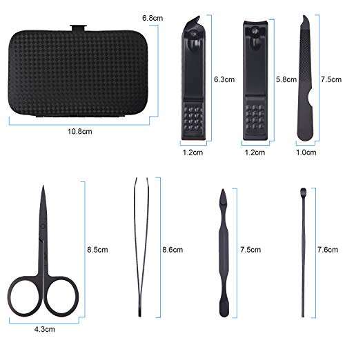 URAQT Nail Clippers, 7 pcs Professional Manicure Set, Nail Scissors & Eyebrow Grooming Kit - £3.59 Sold by Petit Wudong Dispatched by Amazon