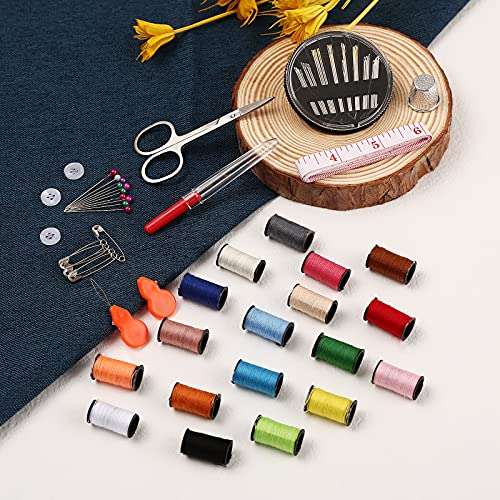 AUERVO Travel Sewing Kit, Over 70 DIY Premium Sewing Supplies, Mini Sewing Kit - £3.59 @ Sold by Auervo-UK & Fufilled by Amazon