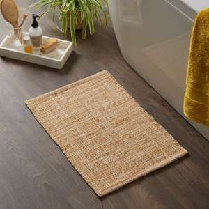 Ochre Flat Weave Bathmat - £1.75 Click & Collect @ Dunelm