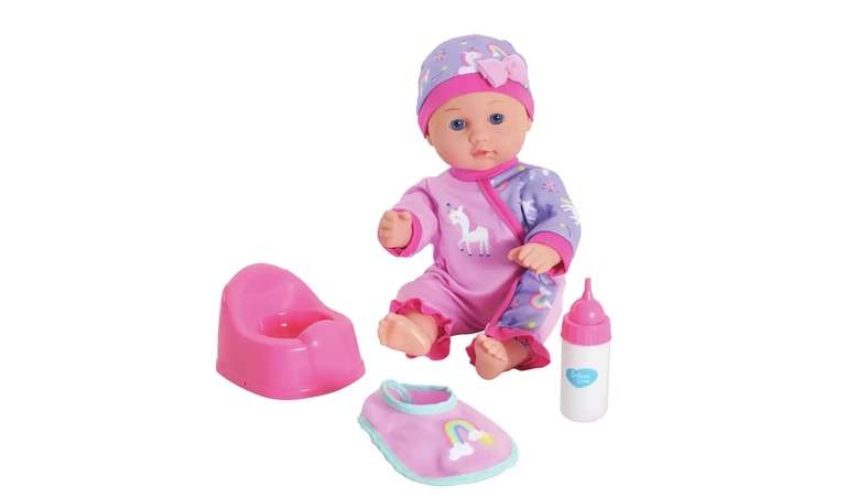 Chad valley drink and baby daisy/Maisie doll 30cm £5.50 click and collect at Argos