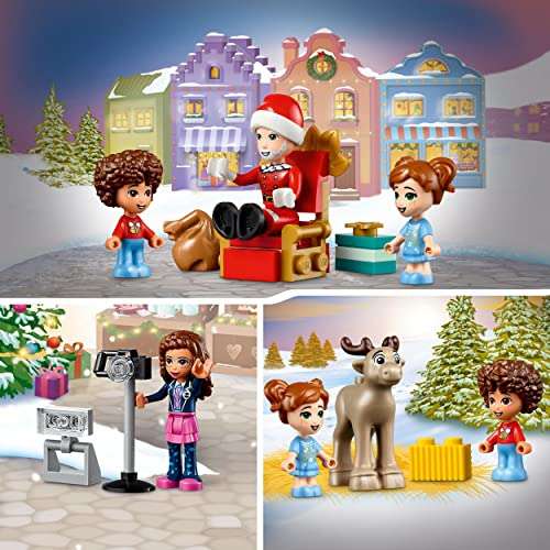 LEGO Friends 41706 Advent Calendar 2022 Set, 24 Christmas toys with Santa Claus, Snowman and Reindeer Figures £14.49 with voucher @ Amazon