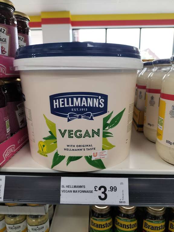 Hellmann's Vegan Mayonnaise 5 Litres - In-store Chester/Saltney