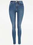 Ebony Blue Wash Mid Rise Skinny Jeans - £7 with free click and collect @ George (Asda)