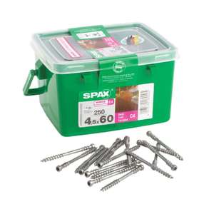 Spax Decking Screws - 4.5 x 60mm Pack of 250 - £18.00 + Free Click & Collect @ Wickes