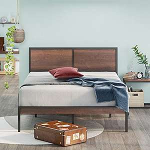 ZINUS Mory Metal and Wood Platform Bed Frame with Split Headboard - £89.99 - @ Amazon