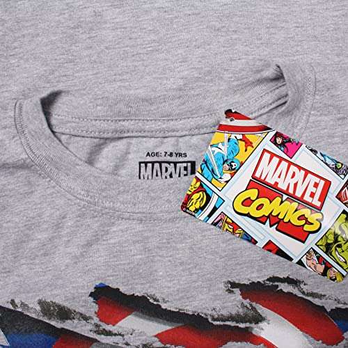 Marvel Boy's Captain America Torn T-Shirt age 10-12 years