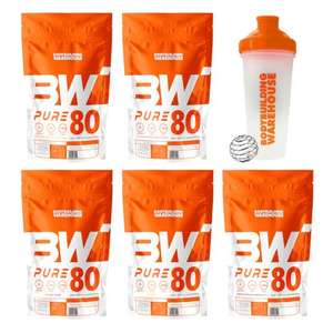 5KG Whey Powder (500g x 10) + 2 Shakers £47.99 with code @ Bodybuilding Warehouse
