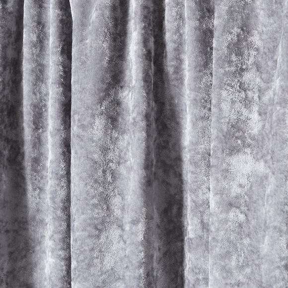 Crushed Velour Silver Pencil Pleat Curtains (46W x 54D) £12.50 free click and collect @ Dunelm