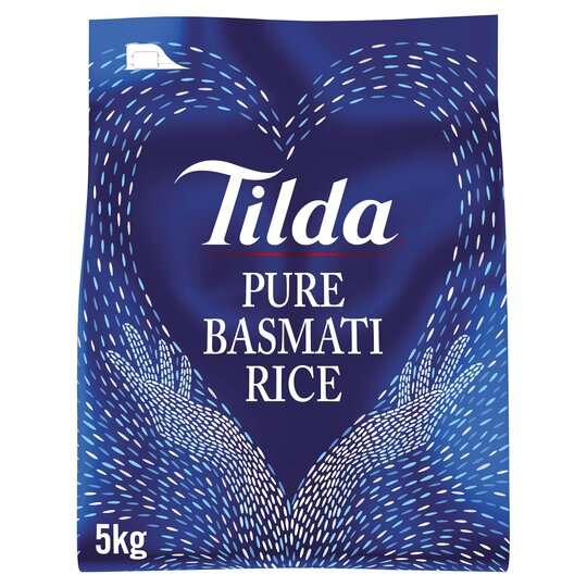 Tilda Pure Original Basmati Rice 5Kg - £12 Clubcard Price @ Tesco