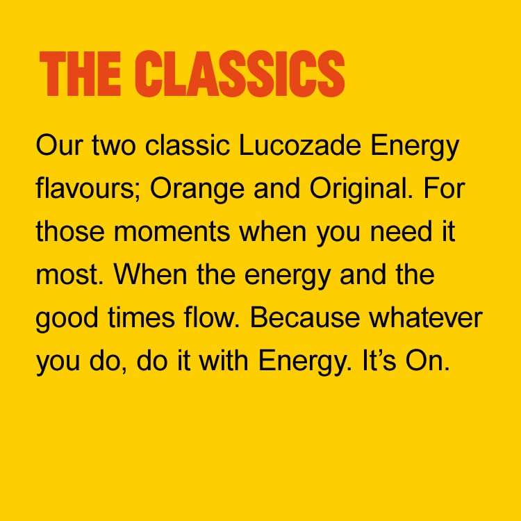 Lucozade Energy Orange 12x330ml Cans (£4.25/£4.50 S&S)