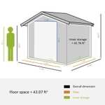 Outsunny 4.9 x 6.3ft Galvanized Steel Garden Shed - Brown - £234.95 / 7.7 x 6.4ft - £290.39 / 6.3 x 9.1ft - £339.99 @ Aosom