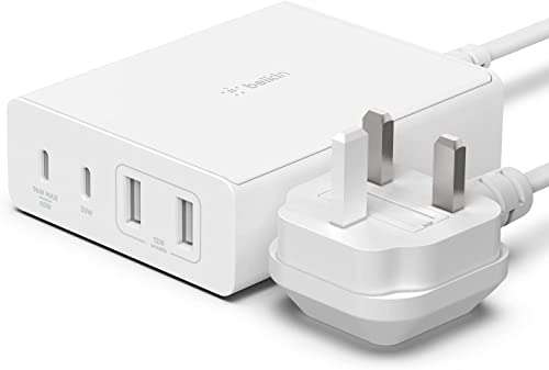 Belkin 108W GaN USB Fast Charger/Charging Station with 2x USB Type C and 2x USB Type A