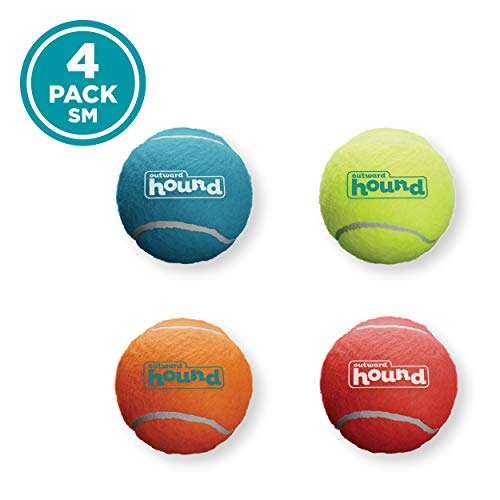 Outward Hound Squeaker Ballz Fetch Dog Toy, Small- 4 Pack - (Subscribe & Save £3.77)