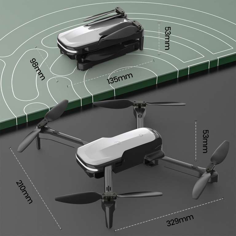 Holy Stone HS280 Foldable Drone with 1080P Camera for Adults and Kids, RC Quadcopter with 2 Modular Batteries - Sold by Holy Stone UK FBA