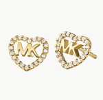 Michael Kors Women's Pavé Heart Sterling Silver or Logo Stud Earrings £30.80 / £25.67 at checkout with discount stack @ Watch Station
