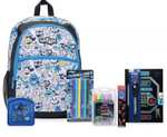 Smiggle Let's Go Diy Backpack Essentials Bundle pink/blue/striker