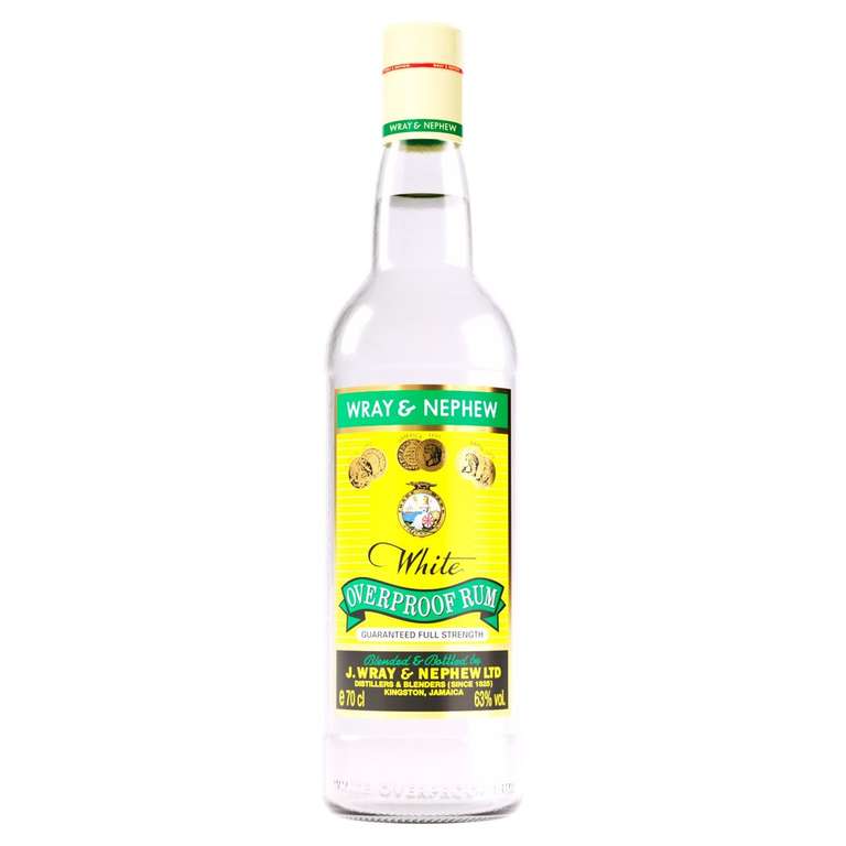 Wray & Nephew Overproof Jamaican White Rum 63% ABV 70cl
