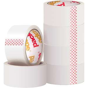 Packatape 6 Rolls General Purpose Clear Packing Tape 48mm x 66m for £5.99 (£5.39 Subscribe&Save) sold by Mbopp @ Amazon