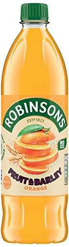 3 Bottles of Robinsons Fruit & Barley Orange Squash, 1L - (£2.62/£2.44 Subscribe & Save) + 20% voucher on first Subscribe and Save