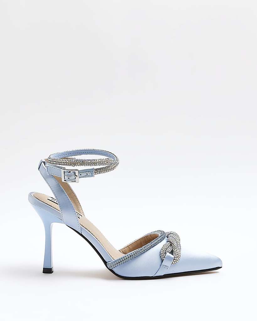Riverisland Shoes on Sale e.g. Blue Diamante Heeled Court Shoes - £19 ...