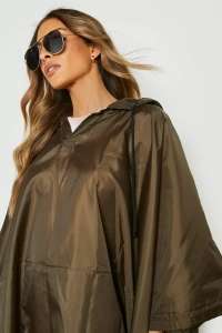 Hooded Festival Poncho (One Size) Stone, Khaki, Pink or Black £3 + Free Delivery with code @ Debenhams