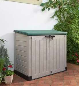 Keter Store It Out Max 1200L Garden Storage Box -Beige/Green - Free Click & Collect + possible £20 Quidco Cashback