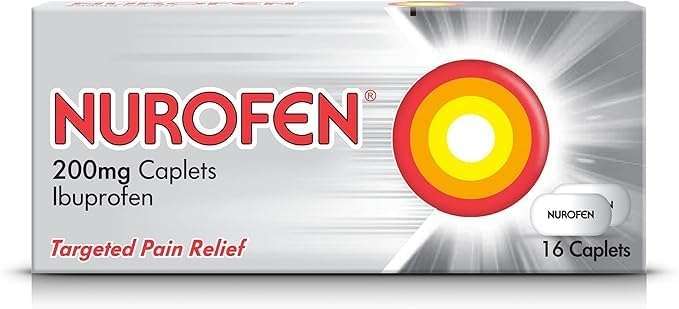 Nurofen Pain Relief Ibuprofen Tablets 200 mg, 16 Caplets