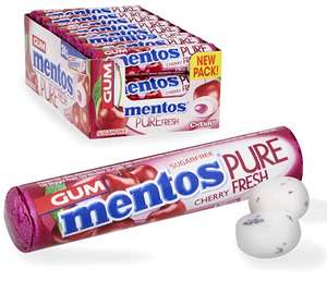 Mentos Gum Pure Fresh Cherry 8 Piece Roll (Pack of 24 Rolls) - S/S £6.45 to £5.72 Max S&S