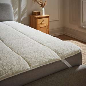 Teddy Bear Cream Mattress Enhancer From £12.60 with Free Click and collect