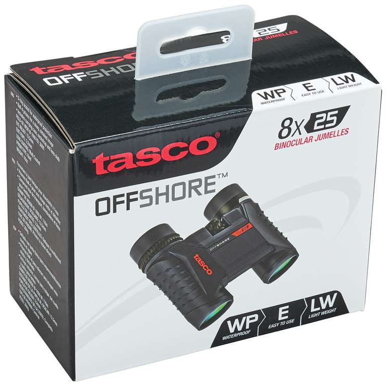 Tasco Offshore 8x25 Waterproof Binoculars - Blue ( Fog proof / Nitrogen filled / rubber armour / multi coated optics )