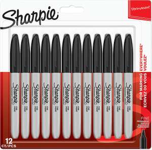 Sharpie Permanent Markers | Fine Point | Black | 12 Count - £7.99 / £7.59 S&S @ Amazon