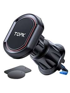 TOPK Car Phone Holder, Magnetic Phone Car Mount, Phone Holder for Cars Air Vent, Upgrade Hook Clip with voucher - Sold by TOPKDirect FBA