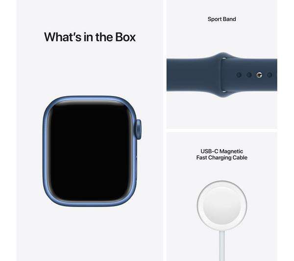 APPLE Watch Series 7 - Blue Aluminium with Abyss Blue Sports Band, 41 mm £279 @ Currys