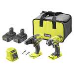 Ryobi 18V ONE+ Cordless Combi Drill and Impact Driver Kit (2x 1.5Ah) £159.99 @ Amazon