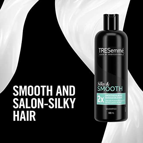 TRESemme Silky & Smooth reduces frizz for 2x smoother hair Shampoo for dry hair 500 ml (Pack of 1) £1.95 / max s&s £1.66 Amazon