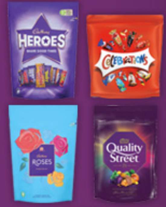 Celebrations Pouch 370g / Quality Street Pouch 382g / Heroes or Roses Pouch 357g - £2.25 (Instore Only / My Morrisons Members) @ Morrisons